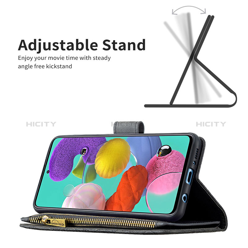 Custodia Portafoglio In Pelle Farfalla Cover con Supporto B03F per Samsung Galaxy M40S