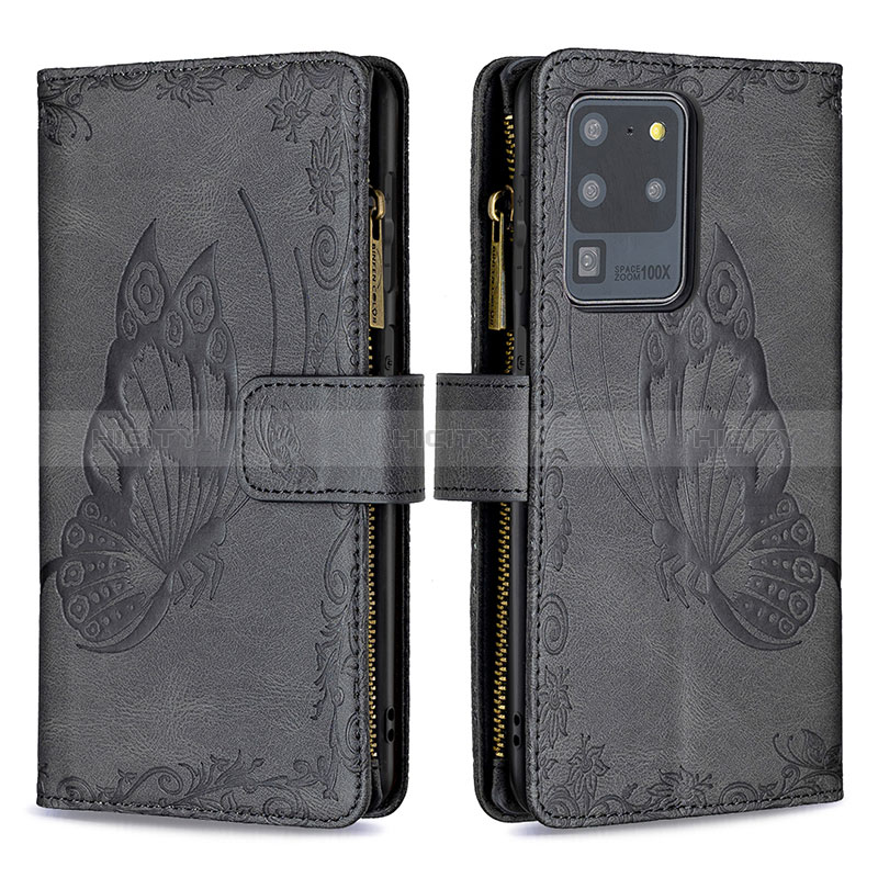 Custodia Portafoglio In Pelle Farfalla Cover con Supporto B03F per Samsung Galaxy S20 Ultra 5G