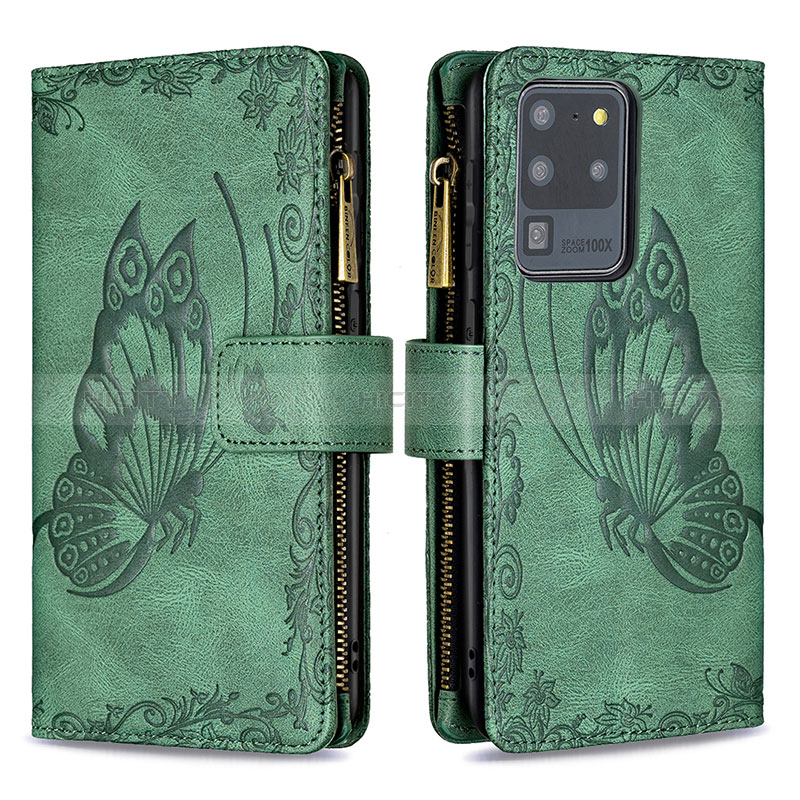 Custodia Portafoglio In Pelle Farfalla Cover con Supporto B03F per Samsung Galaxy S20 Ultra 5G