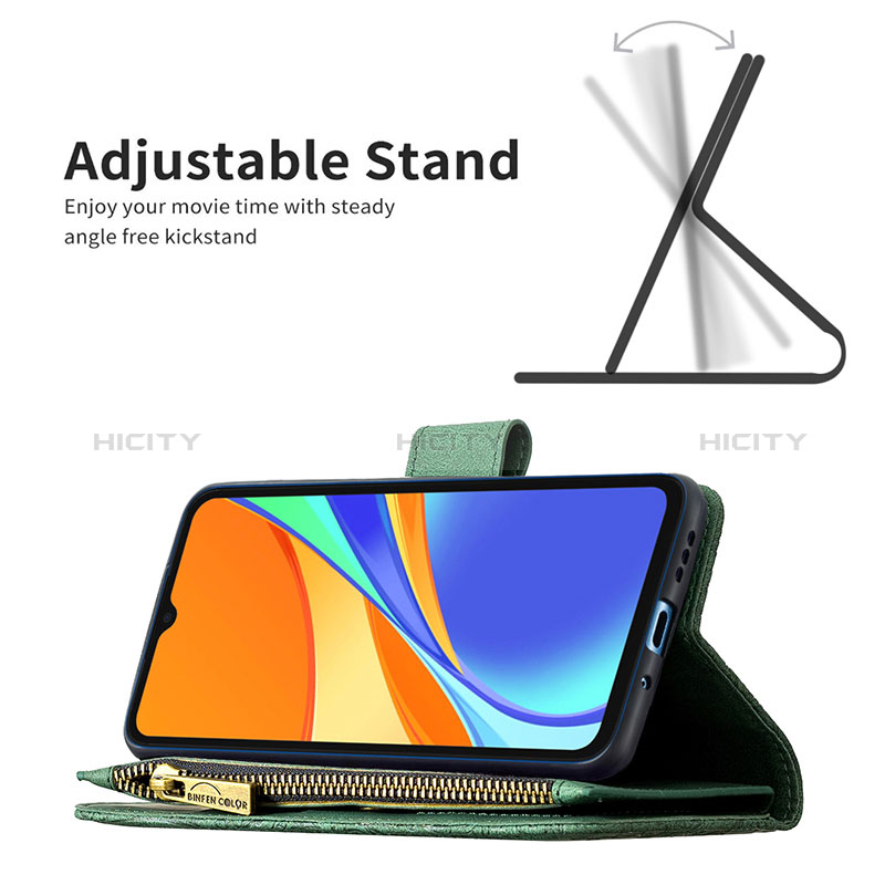 Custodia Portafoglio In Pelle Farfalla Cover con Supporto B03F per Xiaomi Redmi 9 Activ