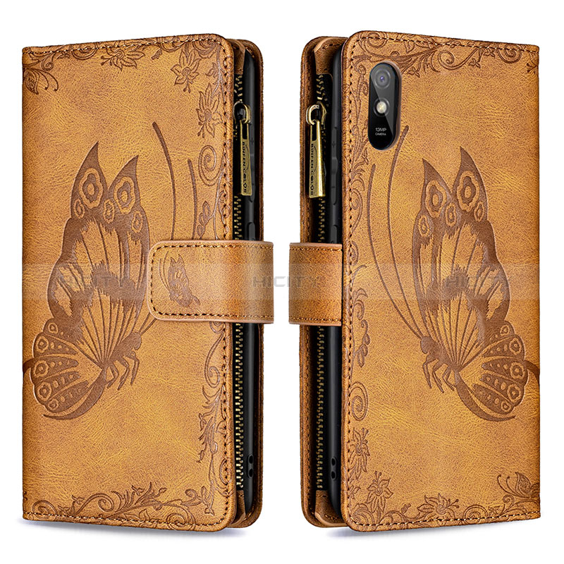 Custodia Portafoglio In Pelle Farfalla Cover con Supporto B03F per Xiaomi Redmi 9AT