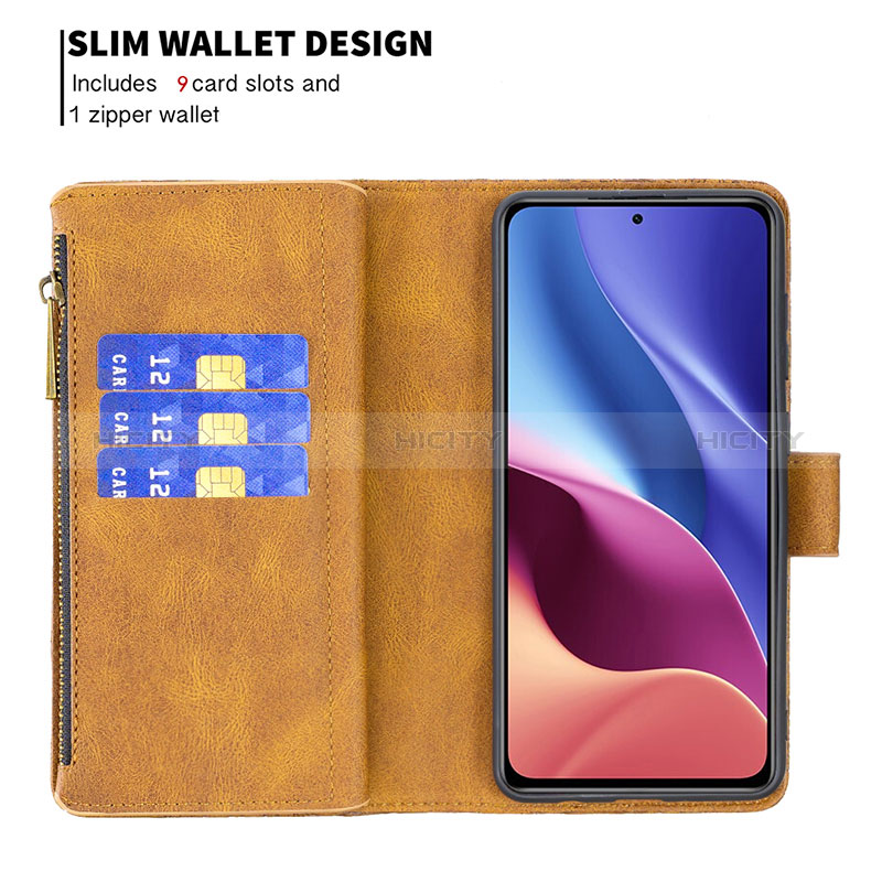 Custodia Portafoglio In Pelle Farfalla Cover con Supporto B03F per Xiaomi Redmi K40 Pro+ Plus 5G