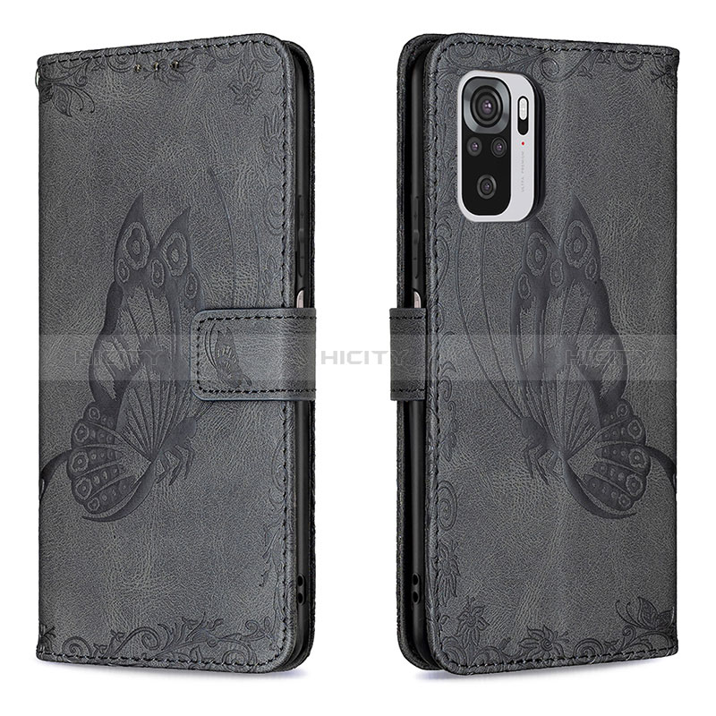 Custodia Portafoglio In Pelle Farfalla Cover con Supporto B03F per Xiaomi Redmi Note 10 4G