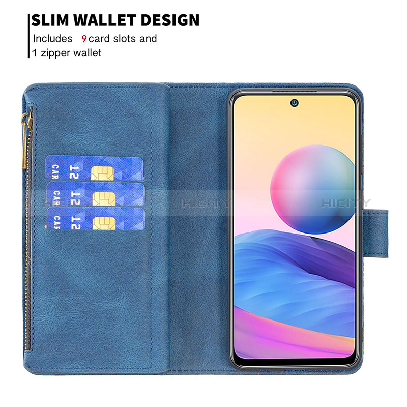 Custodia Portafoglio In Pelle Farfalla Cover con Supporto B03F per Xiaomi Redmi Note 10 5G