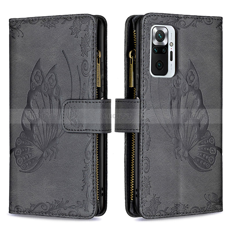 Custodia Portafoglio In Pelle Farfalla Cover con Supporto B03F per Xiaomi Redmi Note 10 Pro 4G