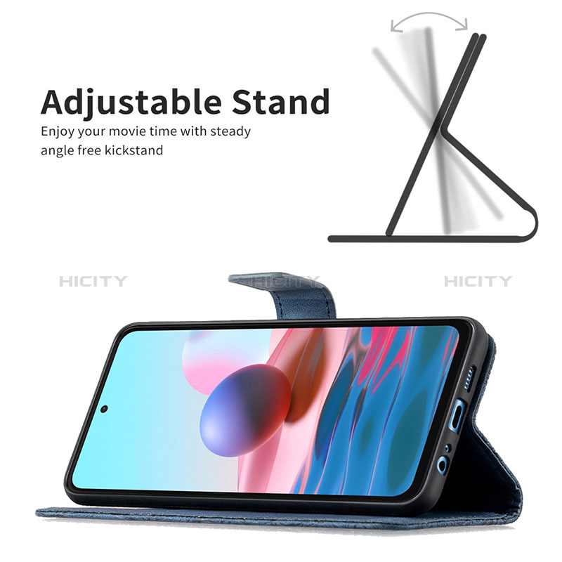 Custodia Portafoglio In Pelle Farfalla Cover con Supporto B03F per Xiaomi Redmi Note 10S 4G