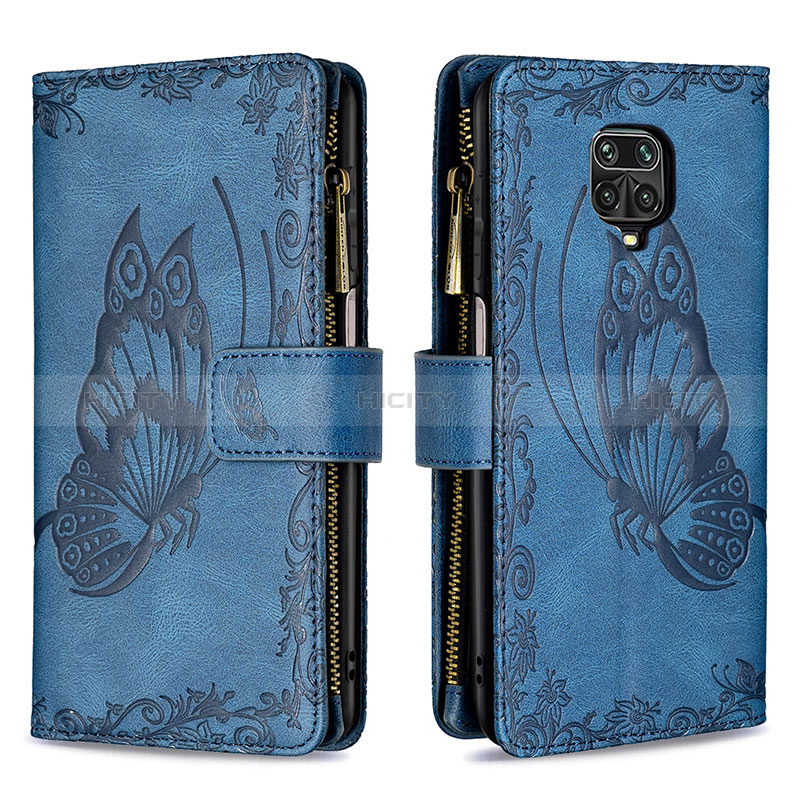 Custodia Portafoglio In Pelle Farfalla Cover con Supporto B03F per Xiaomi Redmi Note 9S