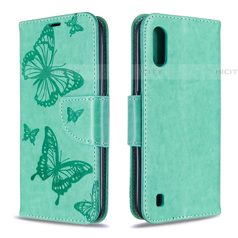 Custodia Portafoglio In Pelle Farfalla Cover con Supporto B13F per Samsung Galaxy A01 SM-A015