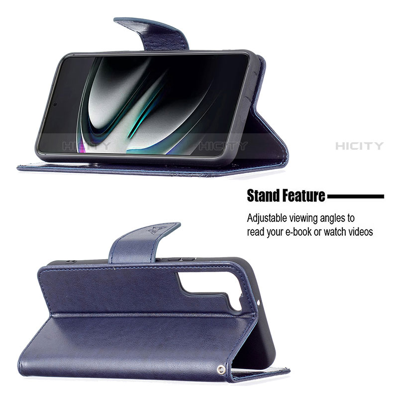 Custodia Portafoglio In Pelle Farfalla Cover con Supporto B13F per Samsung Galaxy S22 5G