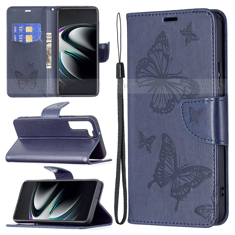 Custodia Portafoglio In Pelle Farfalla Cover con Supporto B13F per Samsung Galaxy S22 Plus 5G