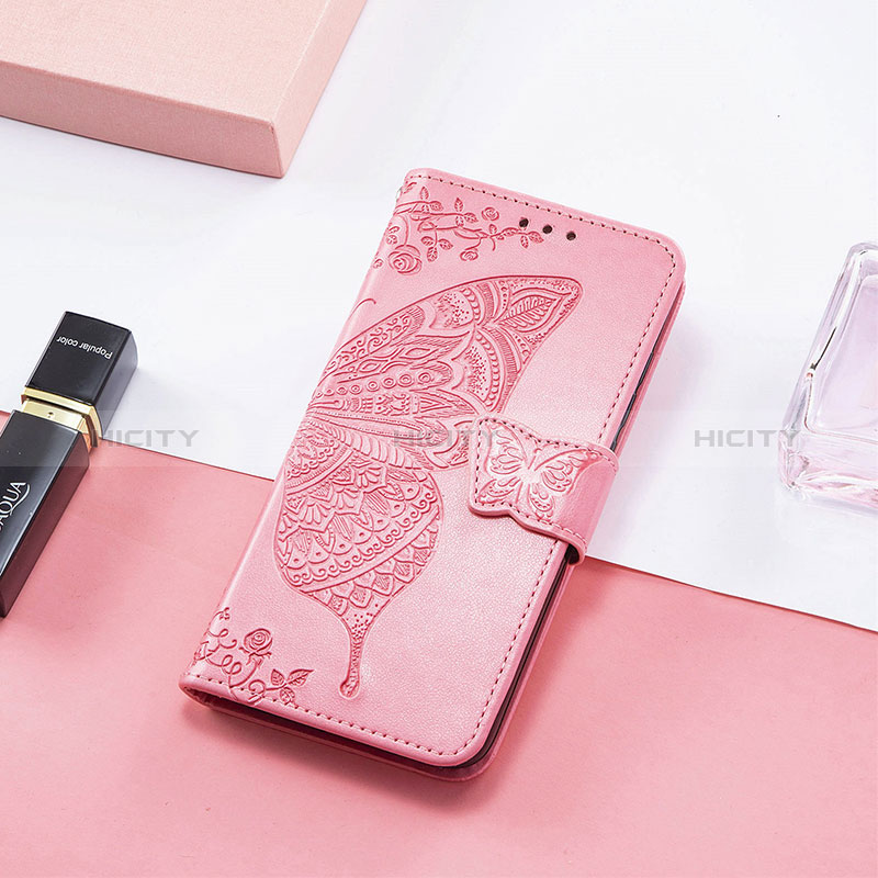 Custodia Portafoglio In Pelle Farfalla Cover con Supporto L01 per Xiaomi Redmi 11A 4G Rosa Caldo