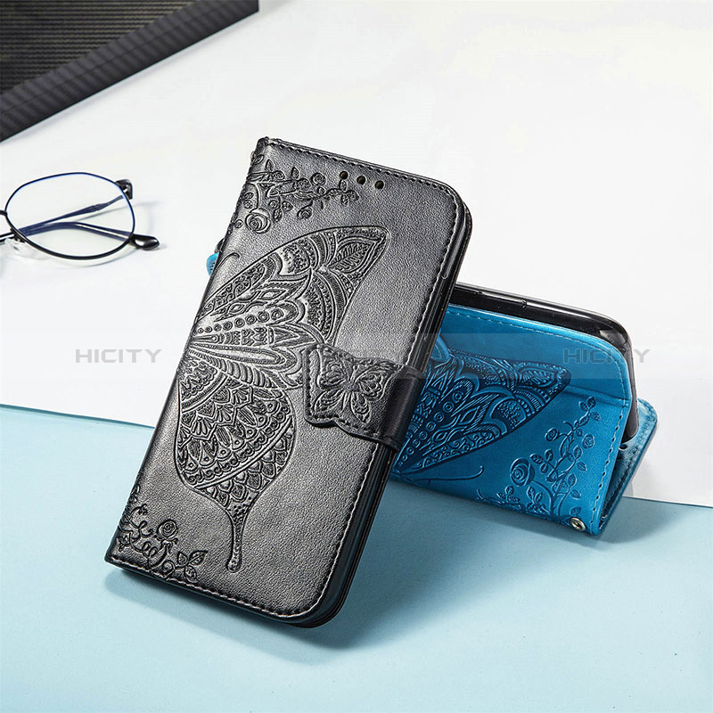 Custodia Portafoglio In Pelle Farfalla Cover con Supporto L01 per Xiaomi Redmi 12C 4G