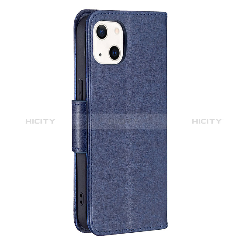 Custodia Portafoglio In Pelle Farfalla Cover con Supporto L09 per Apple iPhone 15 Plus Blu