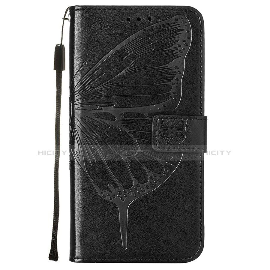 Custodia Portafoglio In Pelle Farfalla Cover con Supporto L10 per Apple iPhone 13 Pro Nero