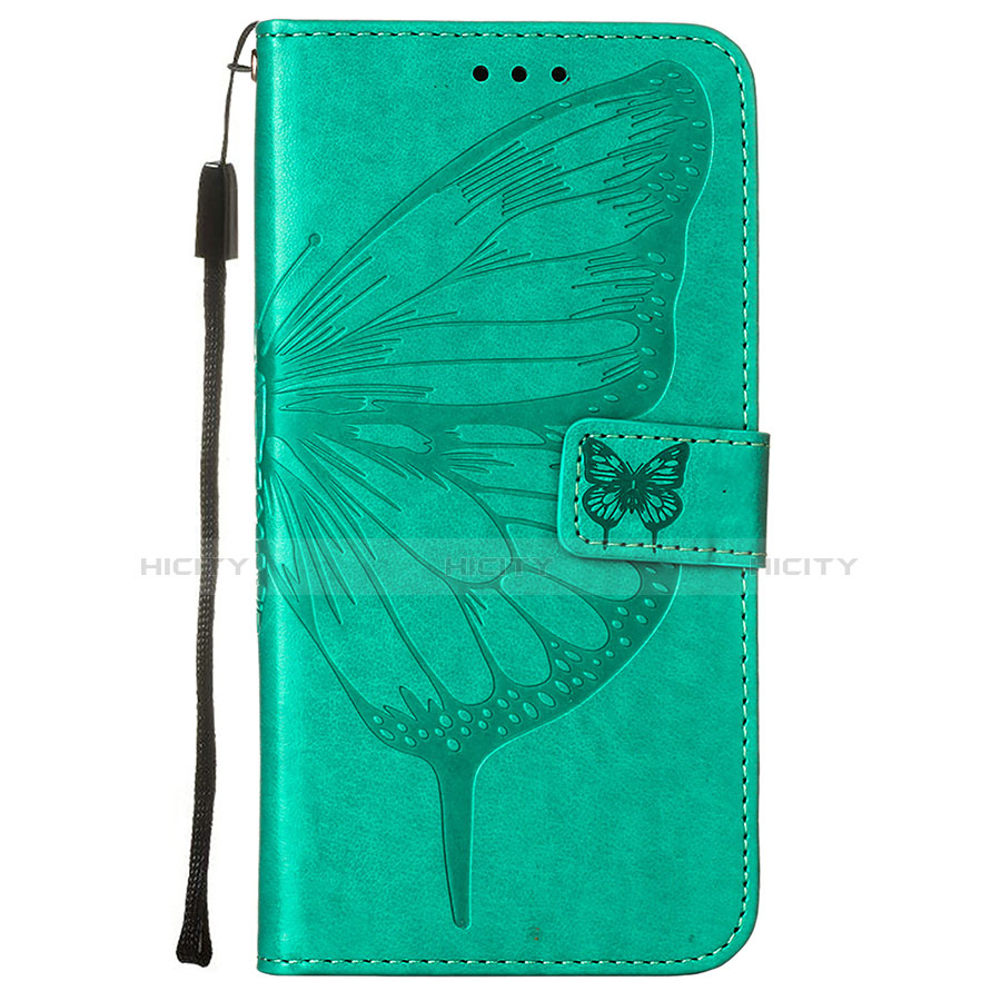 Custodia Portafoglio In Pelle Farfalla Cover con Supporto L10 per Apple iPhone 14 Plus Verde