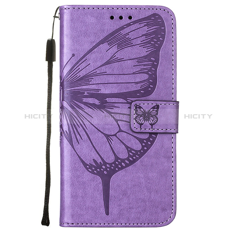 Custodia Portafoglio In Pelle Farfalla Cover con Supporto L10 per Apple iPhone 14 Pro Lavanda