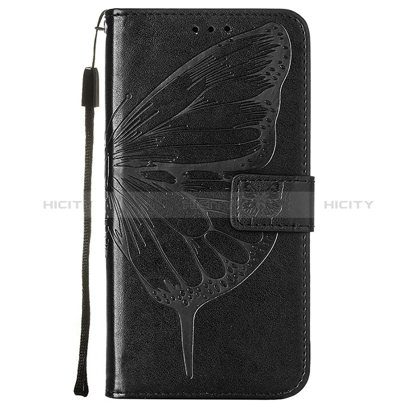 Custodia Portafoglio In Pelle Farfalla Cover con Supporto L10 per Apple iPhone 14 Pro Max Nero