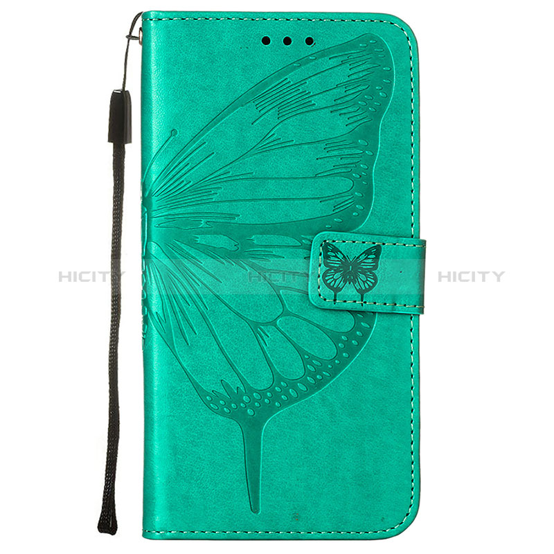 Custodia Portafoglio In Pelle Farfalla Cover con Supporto L10 per Apple iPhone 15 Plus Verde