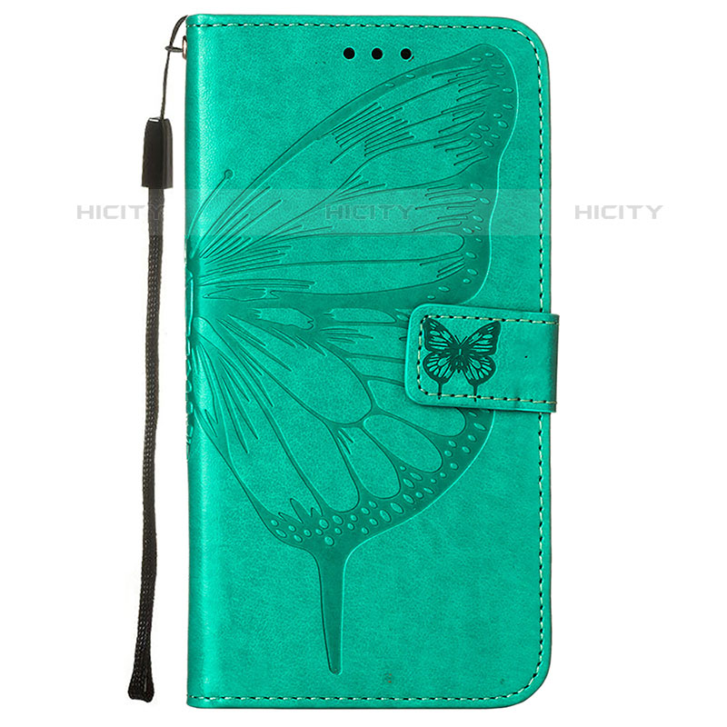 Custodia Portafoglio In Pelle Farfalla Cover con Supporto L10 per Apple iPhone 15 Pro Verde