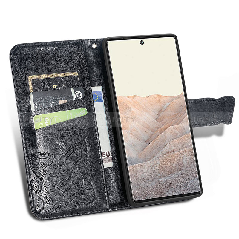 Custodia Portafoglio In Pelle Farfalla Cover con Supporto per Google Pixel 6 5G