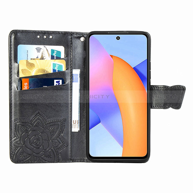 Custodia Portafoglio In Pelle Farfalla Cover con Supporto per Huawei Honor 10X Lite