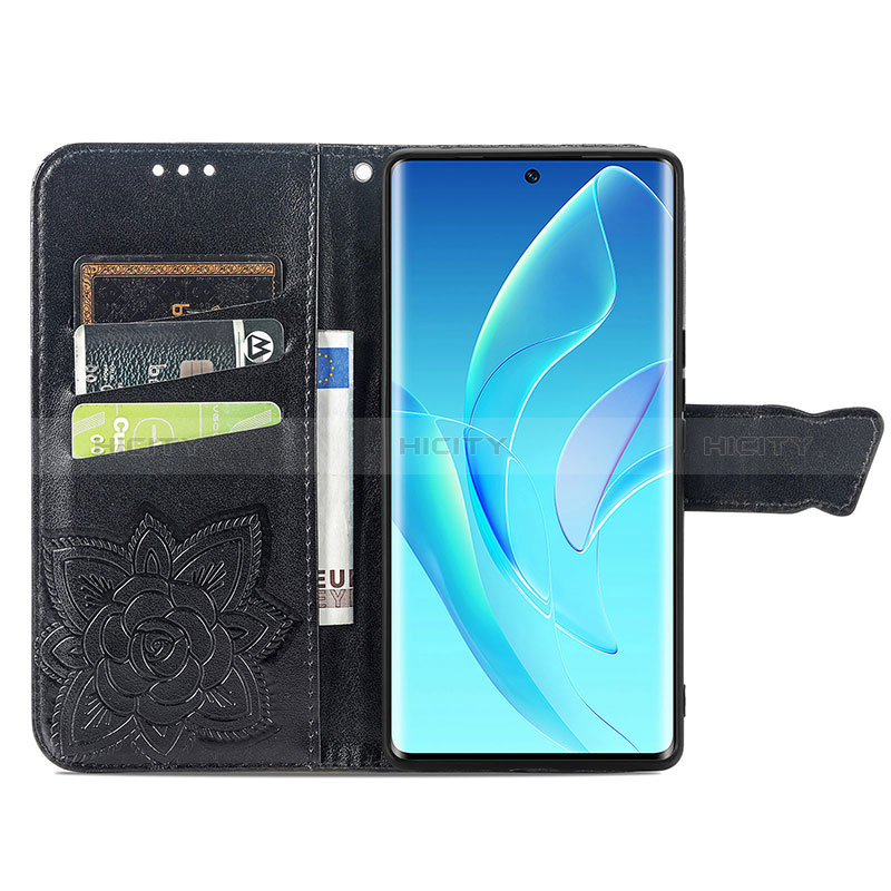 Custodia Portafoglio In Pelle Farfalla Cover con Supporto per Huawei Honor 60 Pro 5G