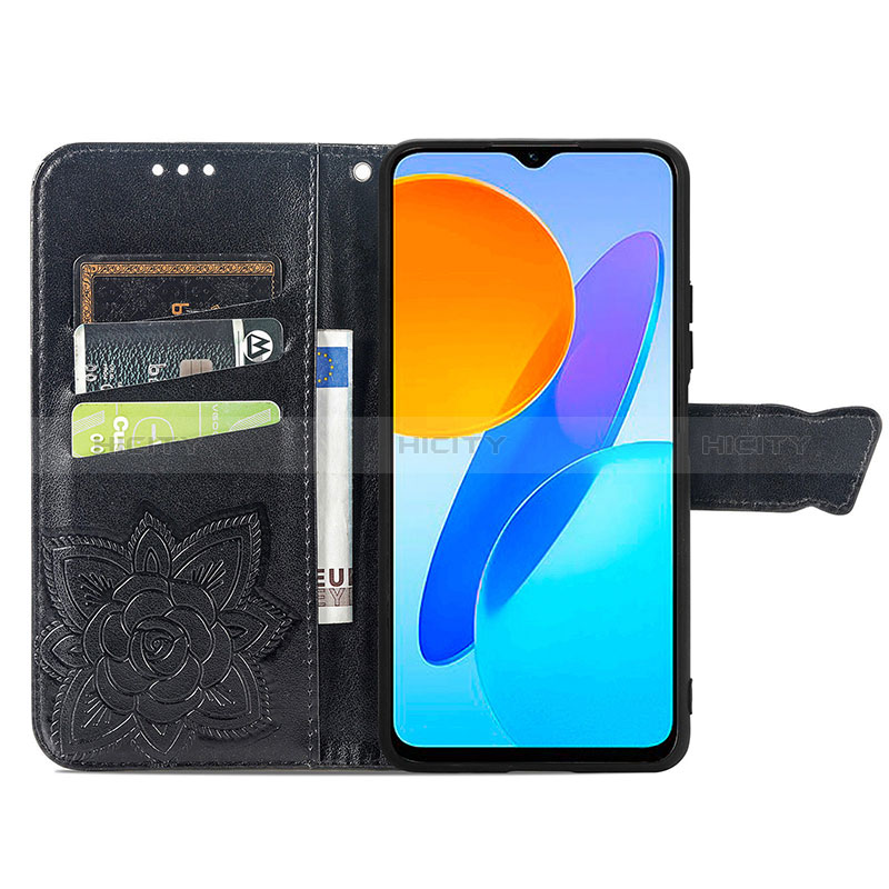 Custodia Portafoglio In Pelle Farfalla Cover con Supporto per Huawei Honor X6