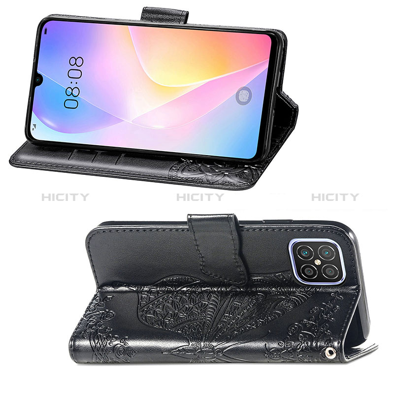 Custodia Portafoglio In Pelle Farfalla Cover con Supporto per Huawei Nova 8 SE 4G