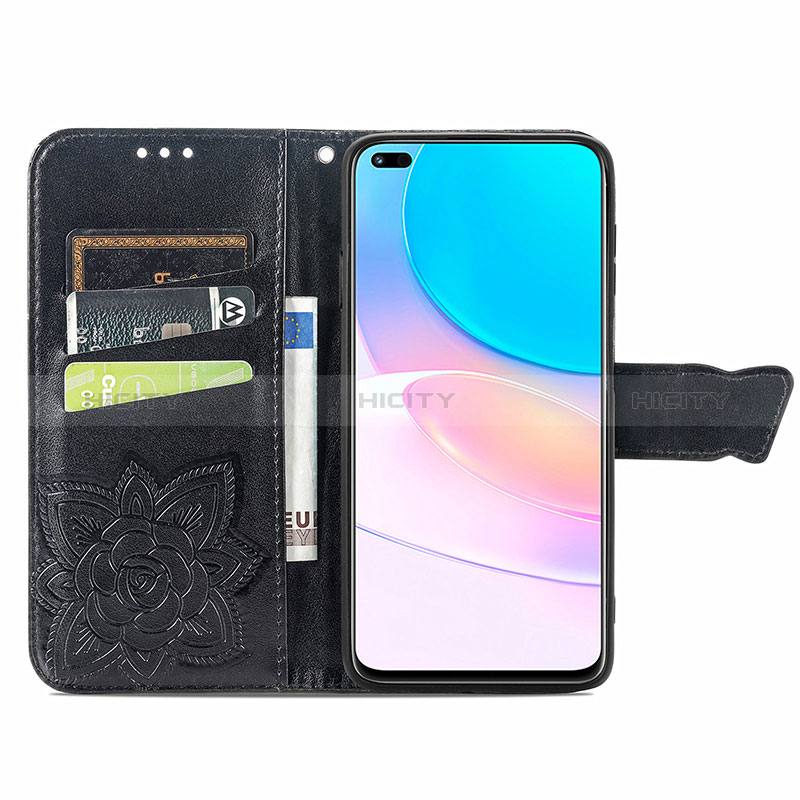 Custodia Portafoglio In Pelle Farfalla Cover con Supporto per Huawei Nova 8i