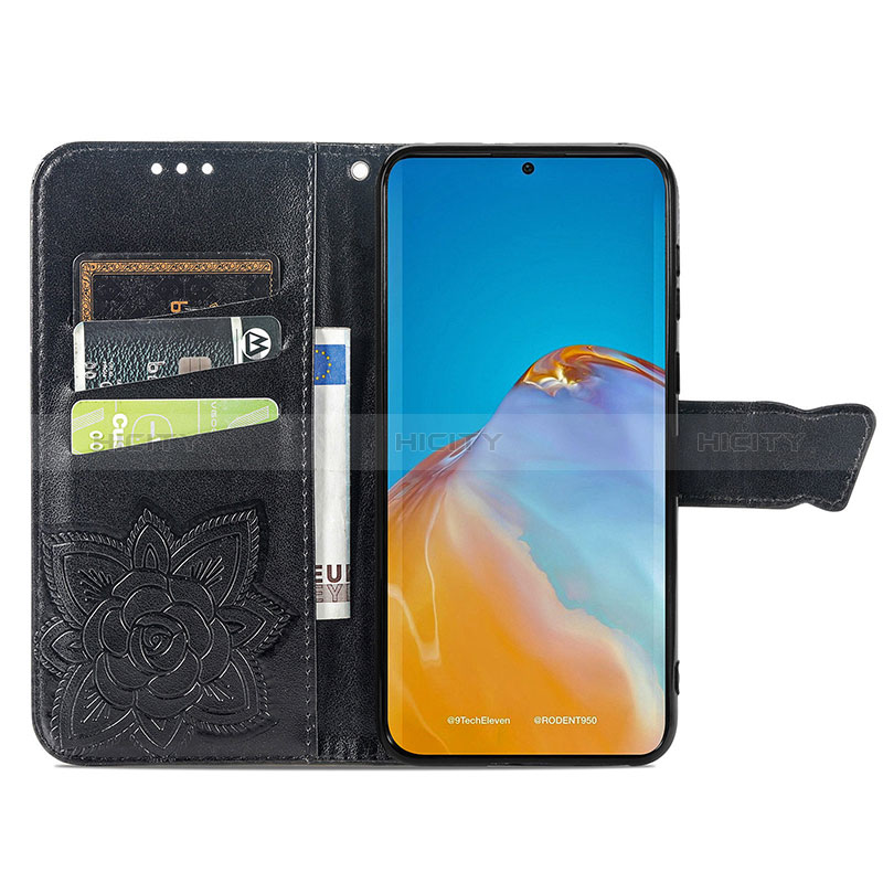 Custodia Portafoglio In Pelle Farfalla Cover con Supporto per Huawei P50e