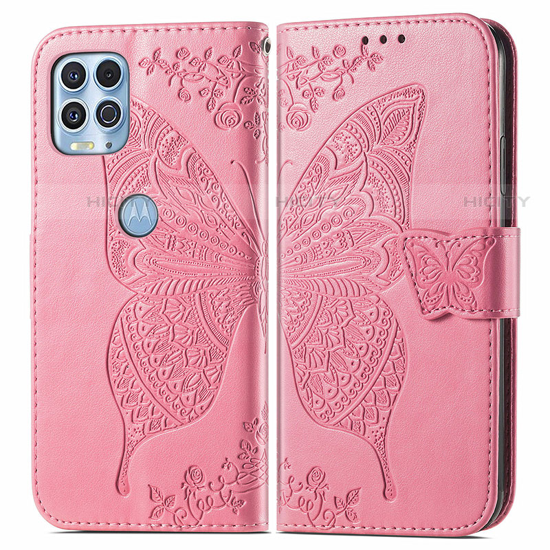 Custodia Portafoglio In Pelle Farfalla Cover con Supporto per Motorola Moto Edge S 5G