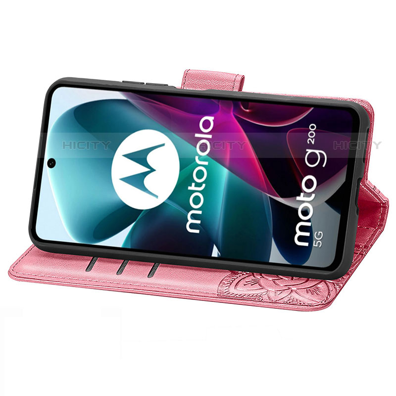 Custodia Portafoglio In Pelle Farfalla Cover con Supporto per Motorola Moto Edge S30 5G