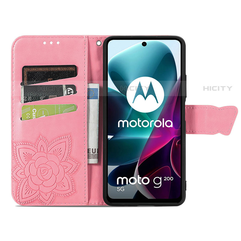 Custodia Portafoglio In Pelle Farfalla Cover con Supporto per Motorola Moto Edge S30 5G