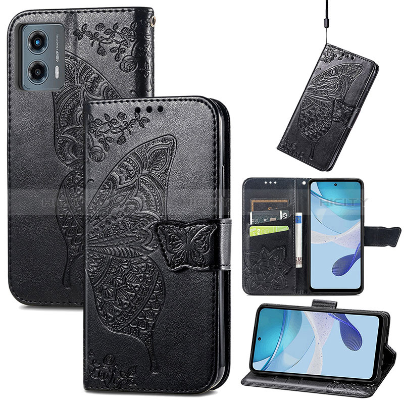 Custodia Portafoglio In Pelle Farfalla Cover con Supporto per Motorola Moto G 5G (2023)