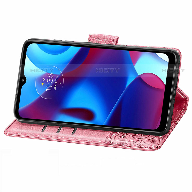 Custodia Portafoglio In Pelle Farfalla Cover con Supporto per Motorola Moto G Pure