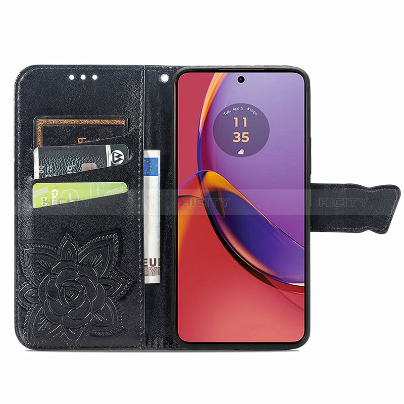 Custodia Portafoglio In Pelle Farfalla Cover con Supporto per Motorola Moto G84 5G