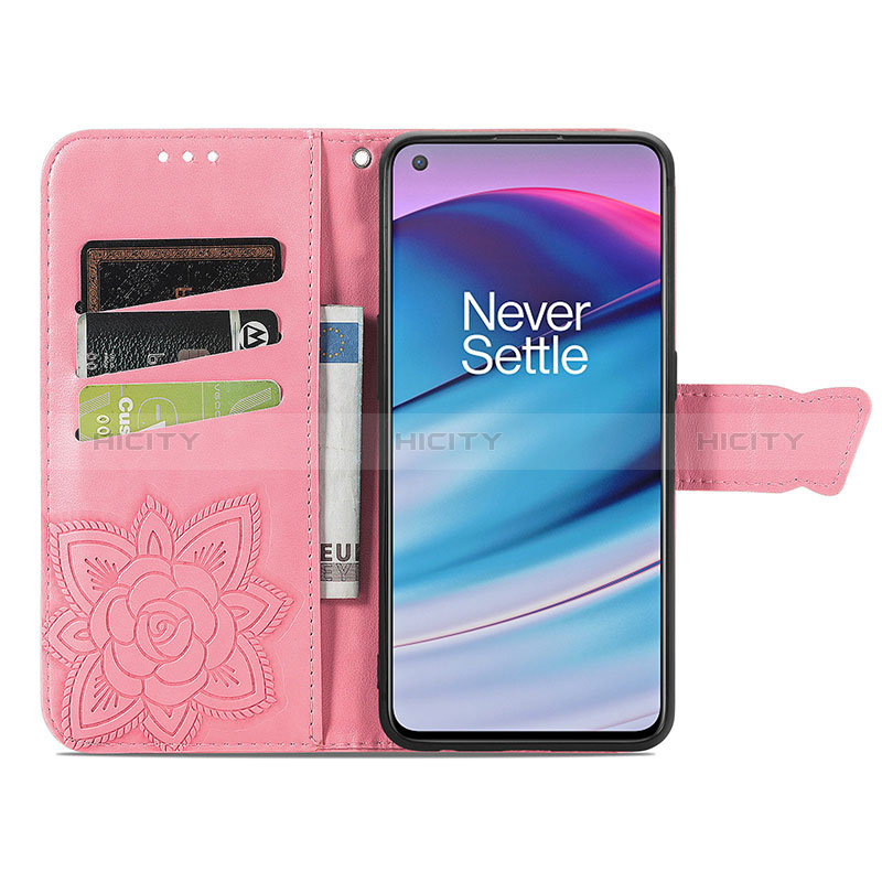 Custodia Portafoglio In Pelle Farfalla Cover con Supporto per OnePlus Nord CE 5G