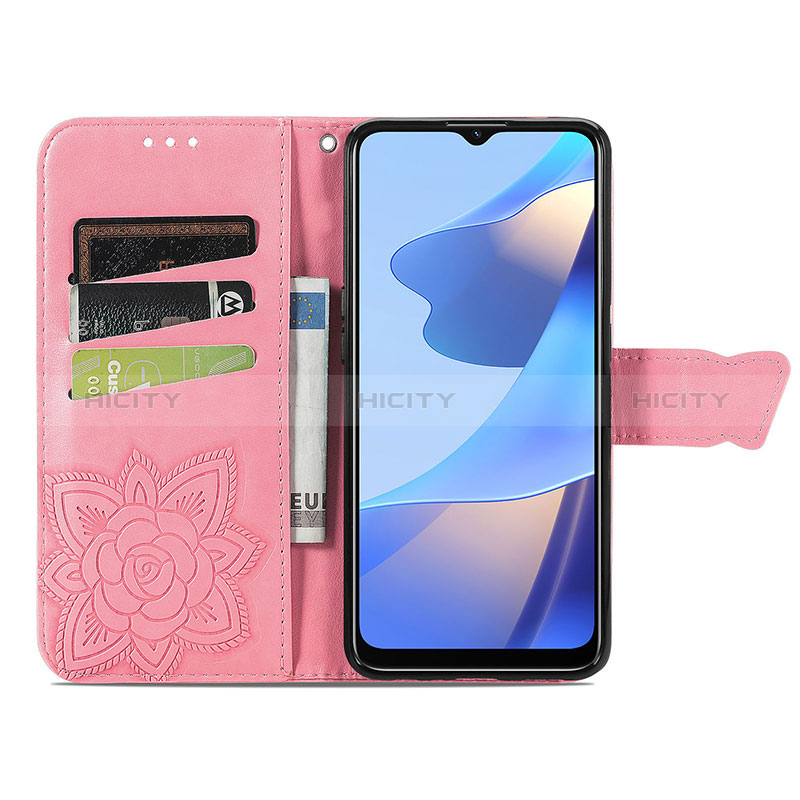 Custodia Portafoglio In Pelle Farfalla Cover con Supporto per Oppo A16