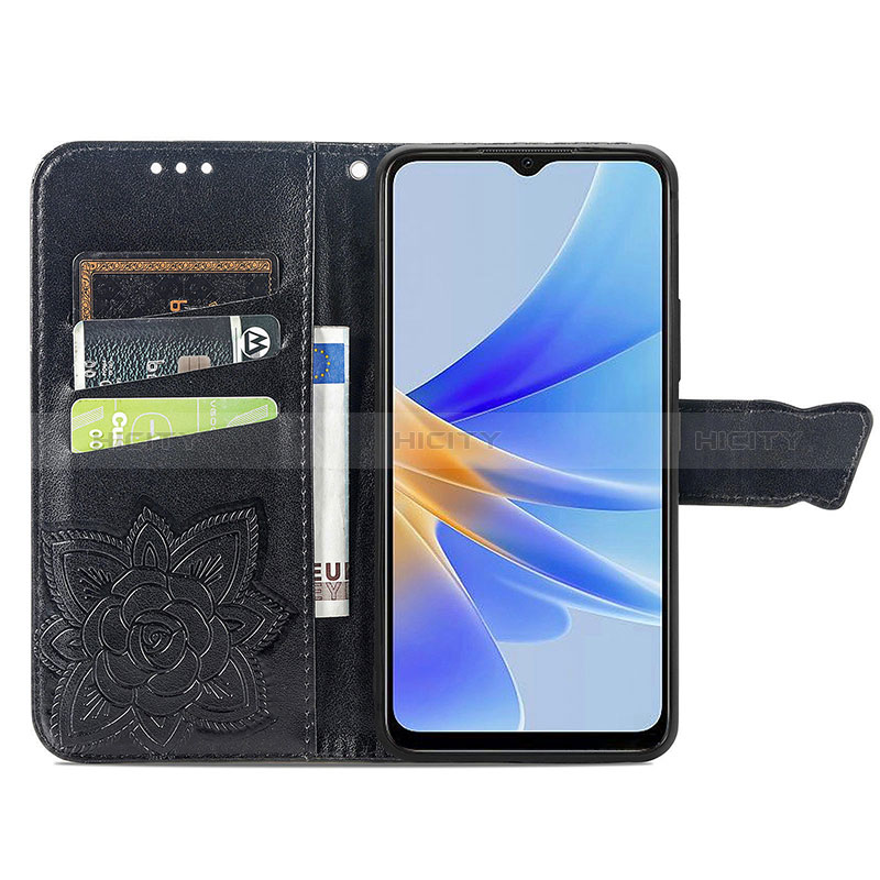 Custodia Portafoglio In Pelle Farfalla Cover con Supporto per Oppo A17K