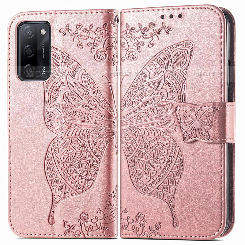 Custodia Portafoglio In Pelle Farfalla Cover con Supporto per Oppo A55 5G