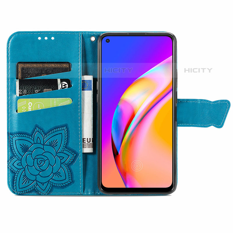 Custodia Portafoglio In Pelle Farfalla Cover con Supporto per Oppo A94 4G