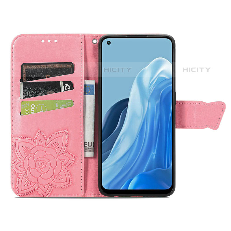 Custodia Portafoglio In Pelle Farfalla Cover con Supporto per Oppo F21 Pro 4G