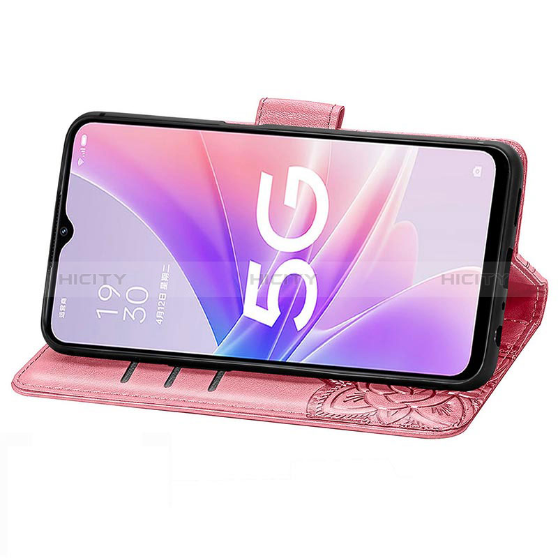 Custodia Portafoglio In Pelle Farfalla Cover con Supporto per Oppo K10 5G India