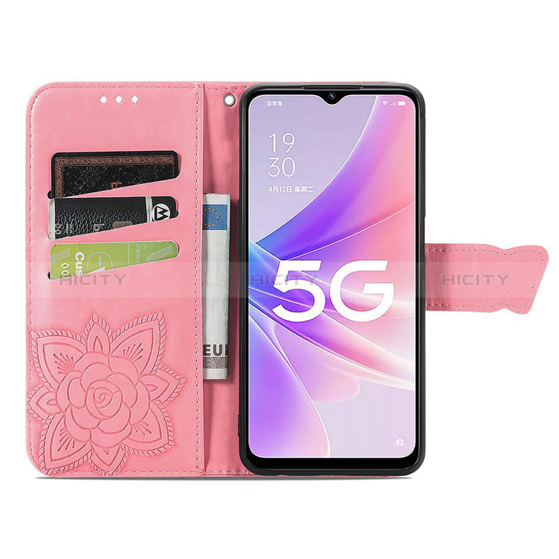 Custodia Portafoglio In Pelle Farfalla Cover con Supporto per Oppo K10 5G India