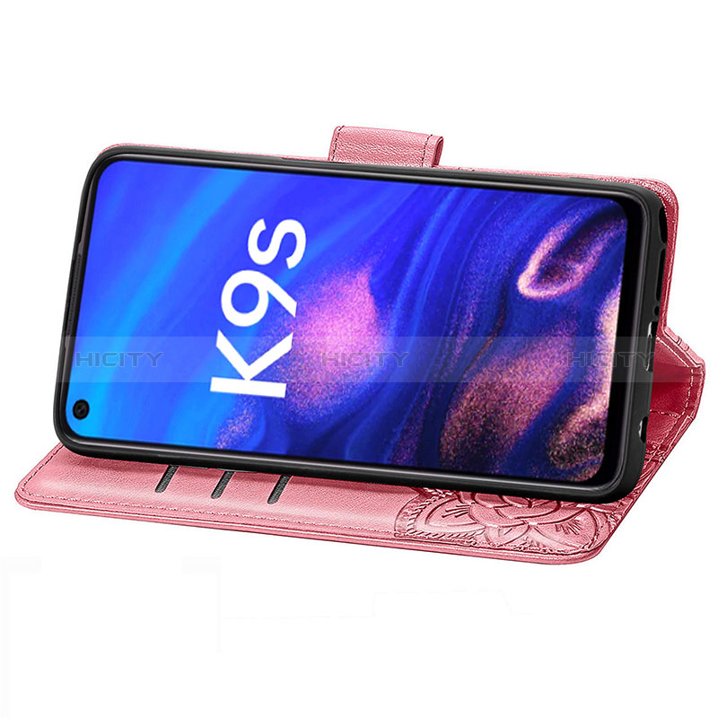 Custodia Portafoglio In Pelle Farfalla Cover con Supporto per Oppo K9S 5G