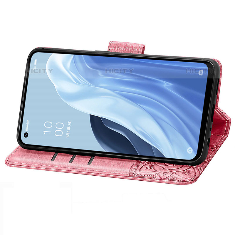 Custodia Portafoglio In Pelle Farfalla Cover con Supporto per Oppo Reno7 A