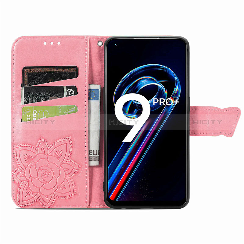 Custodia Portafoglio In Pelle Farfalla Cover con Supporto per Realme 9 4G