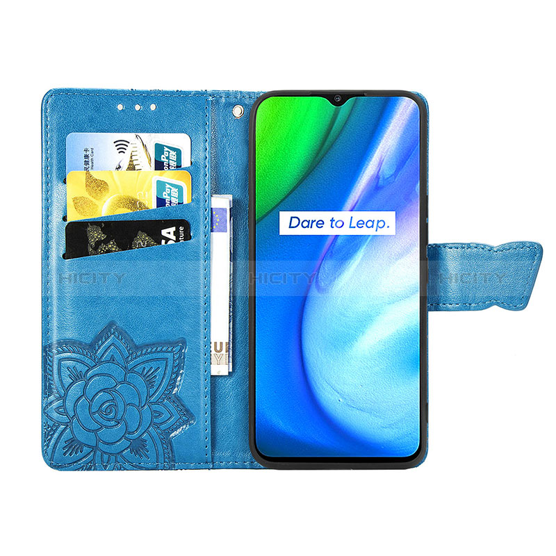 Custodia Portafoglio In Pelle Farfalla Cover con Supporto per Realme V3 5G