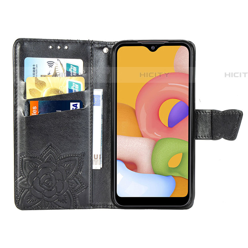 Custodia Portafoglio In Pelle Farfalla Cover con Supporto per Samsung Galaxy A01 SM-A015