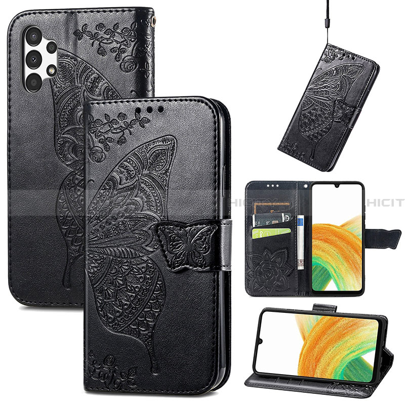 Custodia Portafoglio In Pelle Farfalla Cover con Supporto per Samsung Galaxy A13 4G